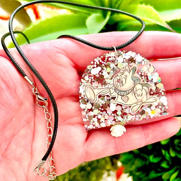 The White Rabbit Acrylic Necklace - Picture 2 of 6